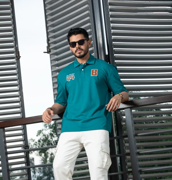New  Drop Shoulder Polo Shirt - Image 5