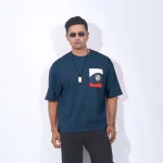 New Drop Shoulder T-Shirt - Navy