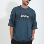 Godfather  Drop Shoulder T-Shirt - Navy