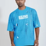 Legend  Drop Shoulder T-shirt - Sky Blue