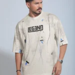 Legend  Drop Shoulder T-shirt - Cream
