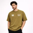 New Drop Shoulder - Mustard Olive