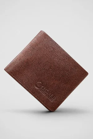Genuine Leather Bifold Wallet — Vintage Brown