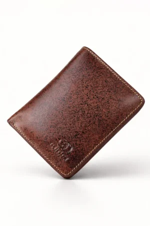 Genuine Leather Bifold Wallet – Brown