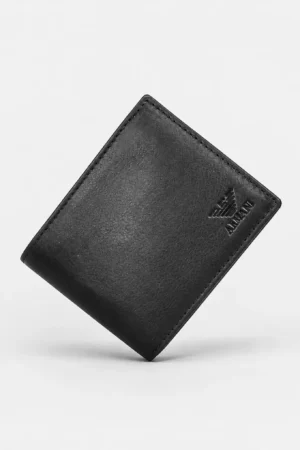 Genuine Leather Bifold Wallet – Black