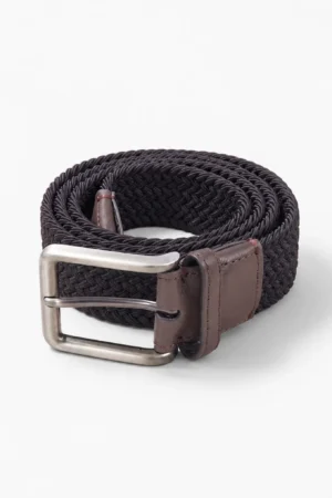 Elastic Woven Mesh Belt – Dark Coffee
