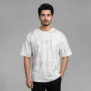 Thunder Light Drop ‍Shoulder T-Shirt - White