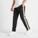 Tapered Track ‍Side Strip Joggers - Black