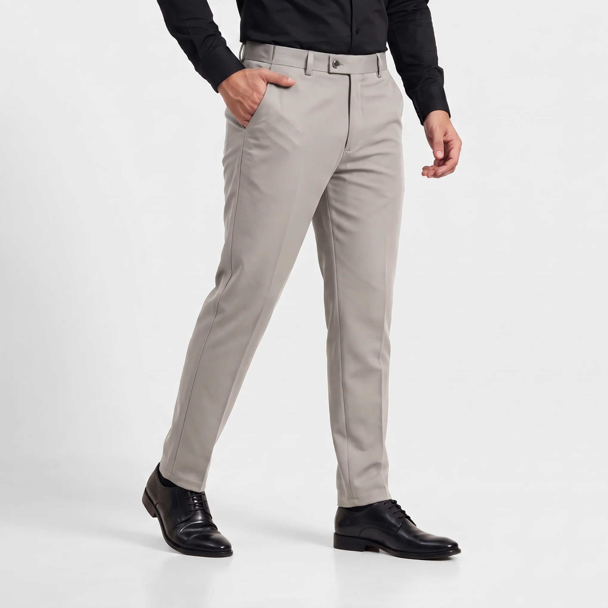 Stone Gray Formal Pants - Image 2
