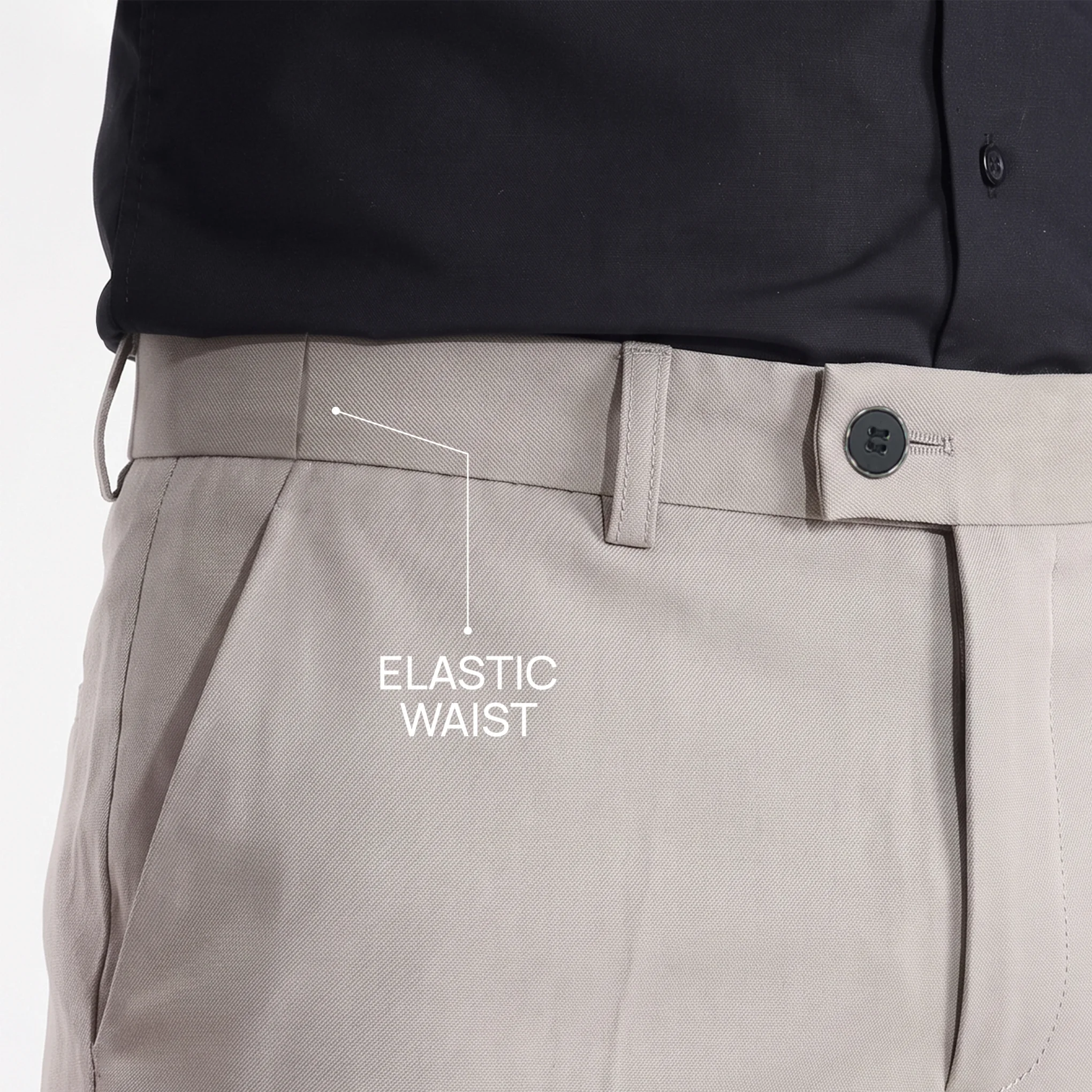 Stone Gray Formal Pants - Image 3