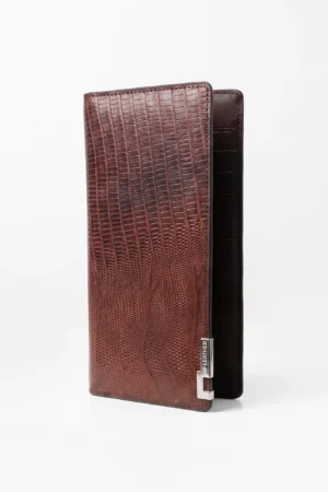Premium Genuine Leather Long Wallet — Tan Brown