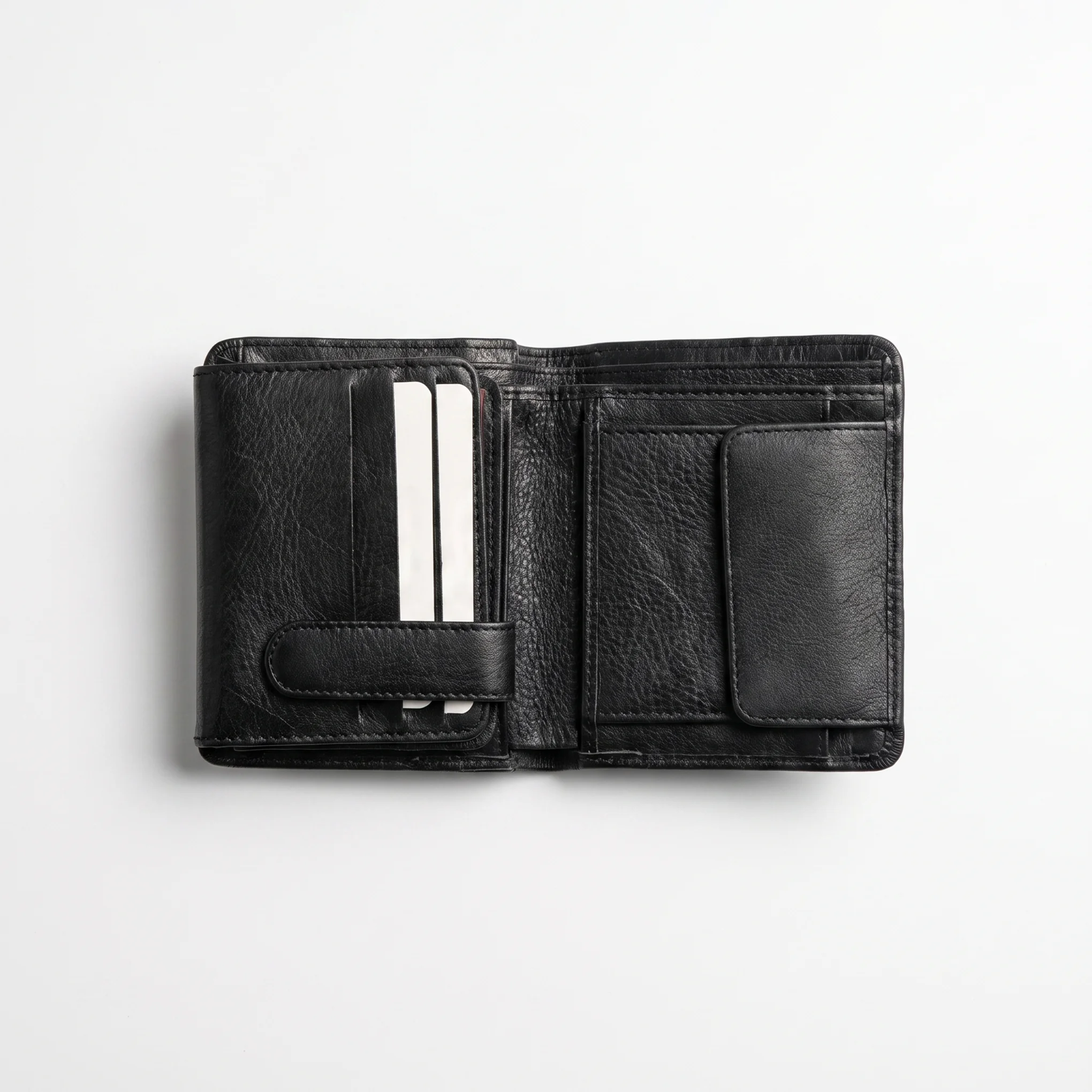 Bifold Genuine Leather Wallet – Black - Image 4