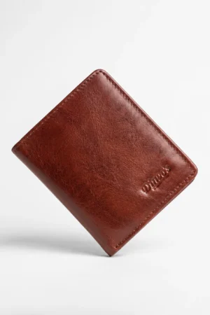 Bifold Genuine Leather Wallet – Red Brown