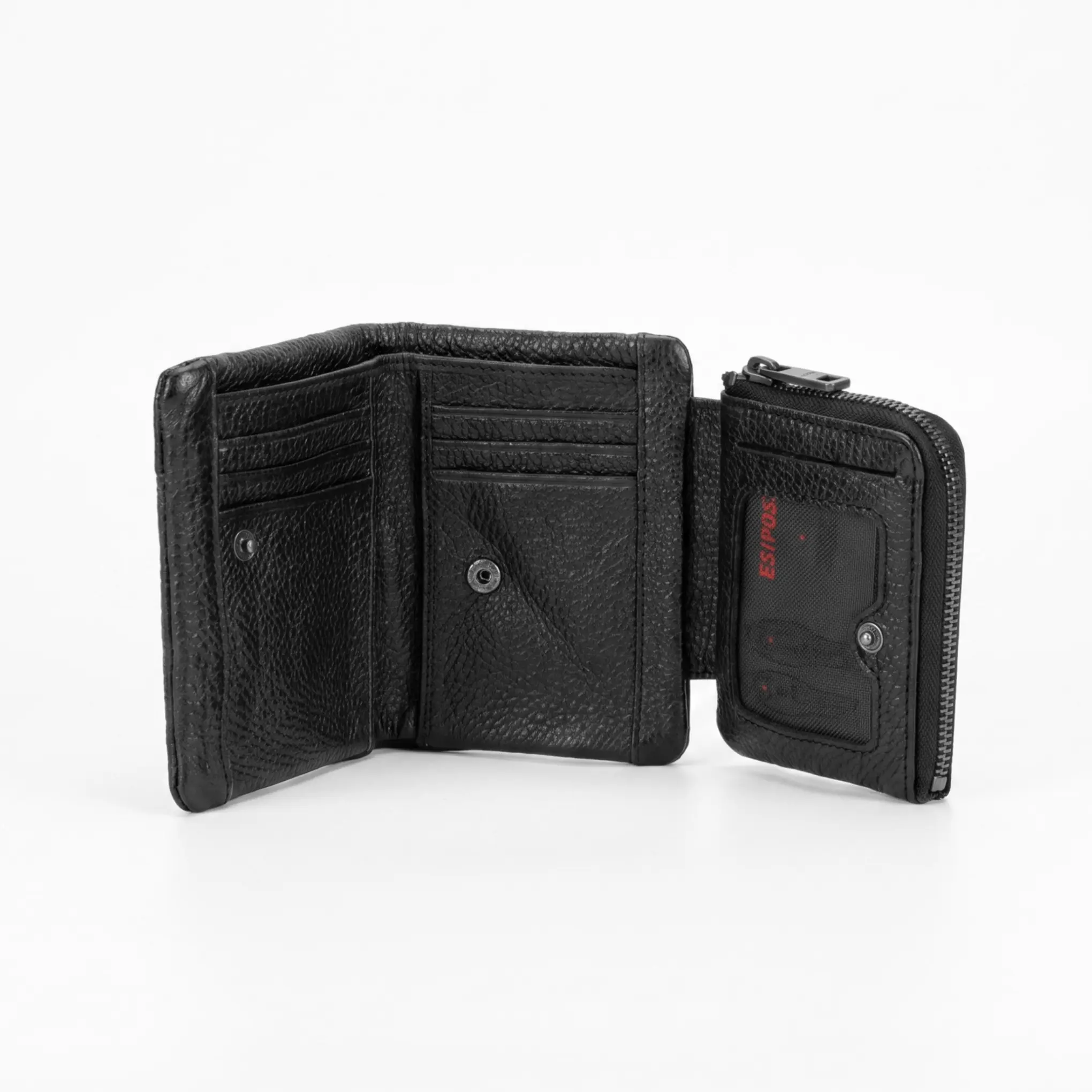 Bifold Genuine Leather Wallet-Black - Image 3