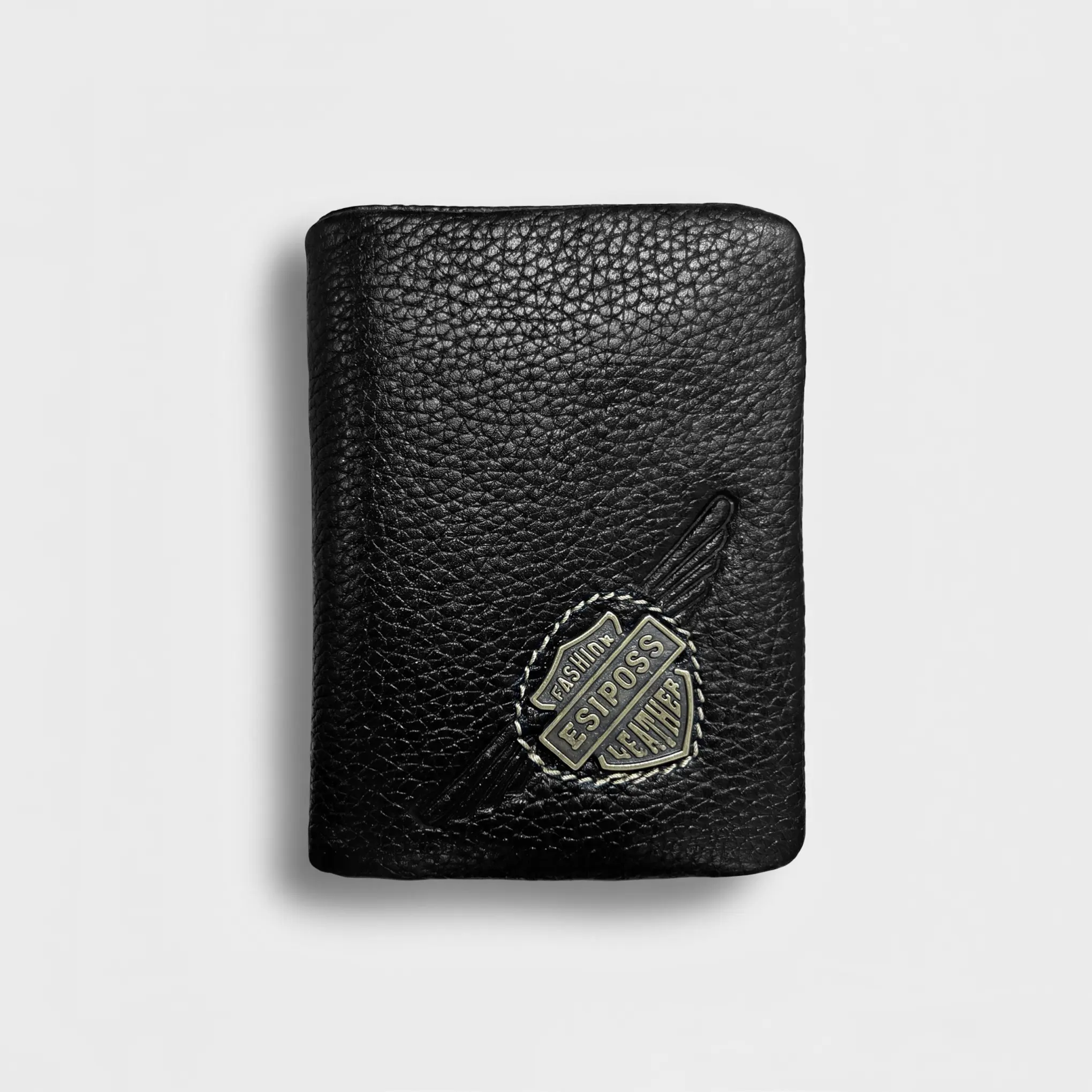 Bifold Genuine Leather Wallet-Black - Image 5