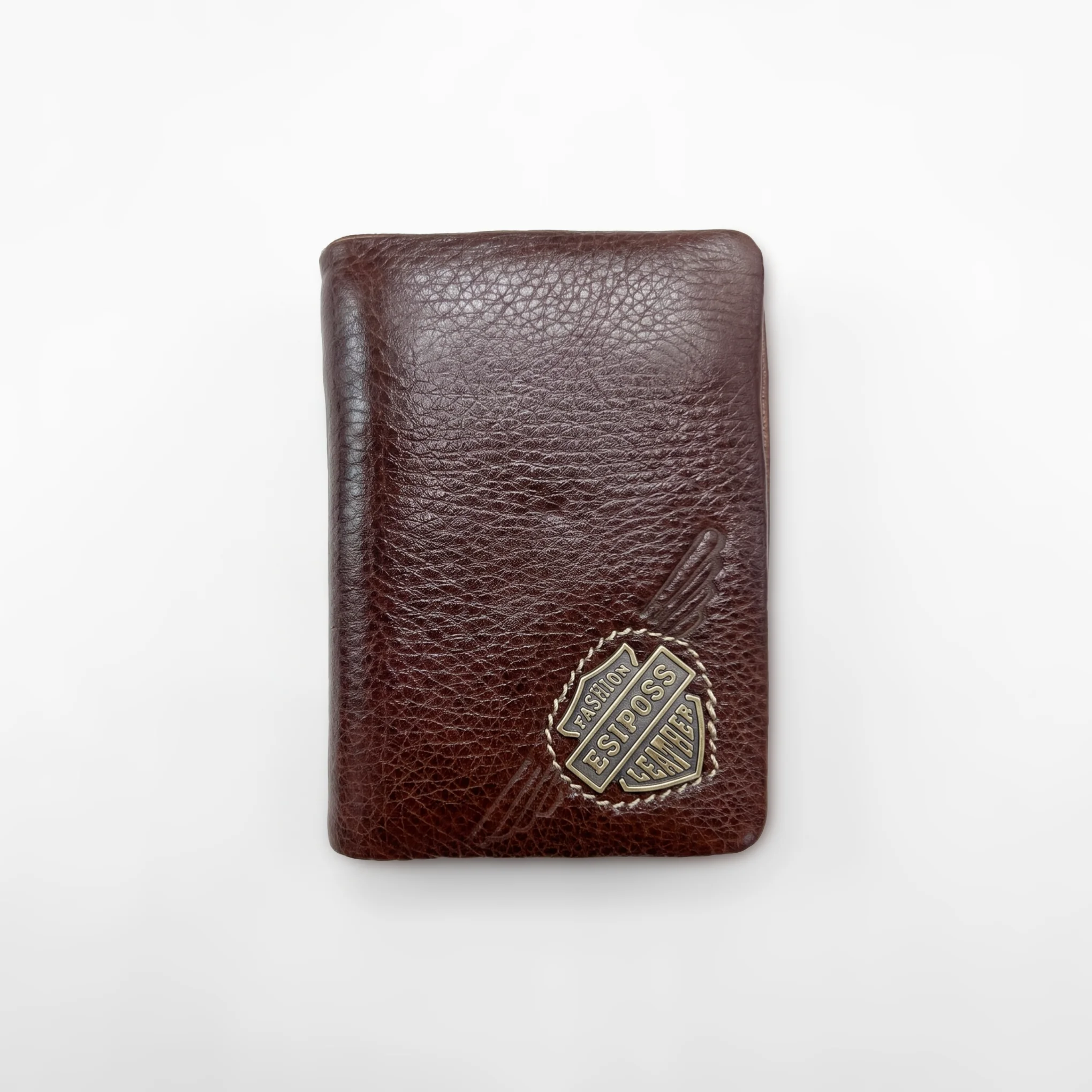 Bifold Genuine Leather Wallet-Brow - Image 5