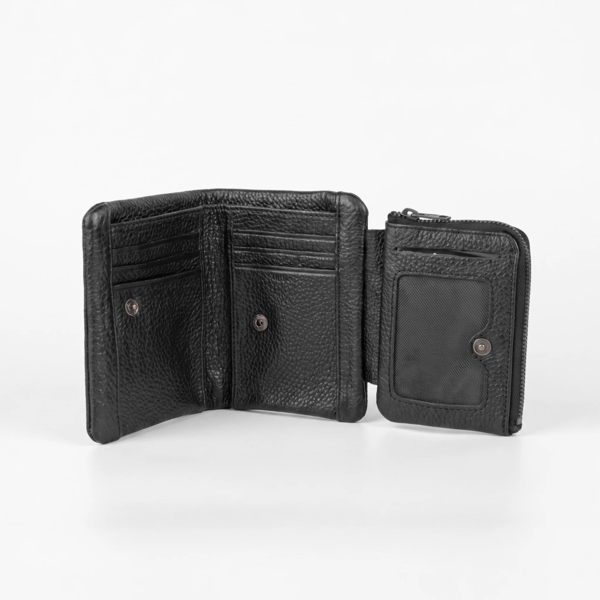Bifold Genuine Leather Wallet-Black - Image 3