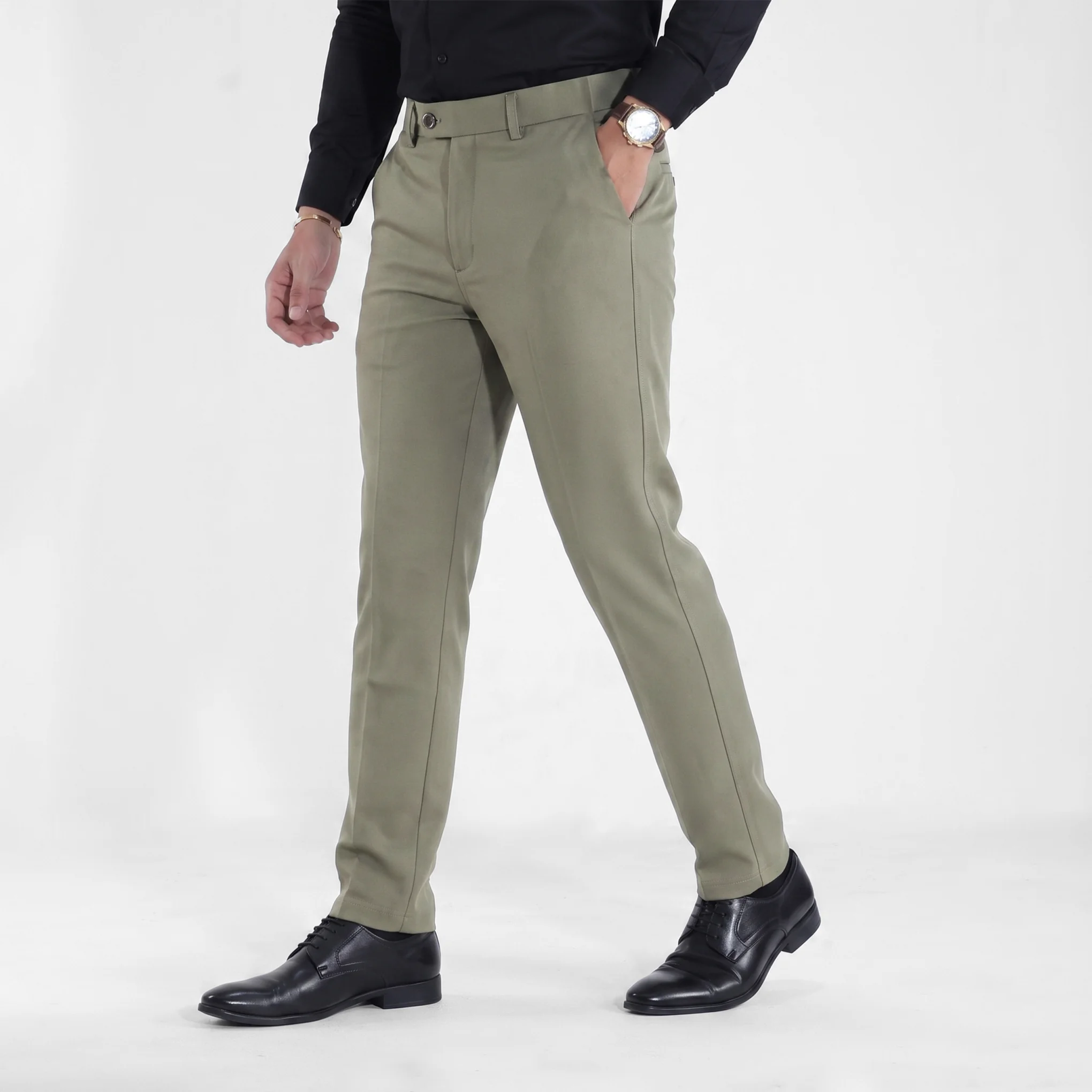 Olive Green Formal Pants - Image 3