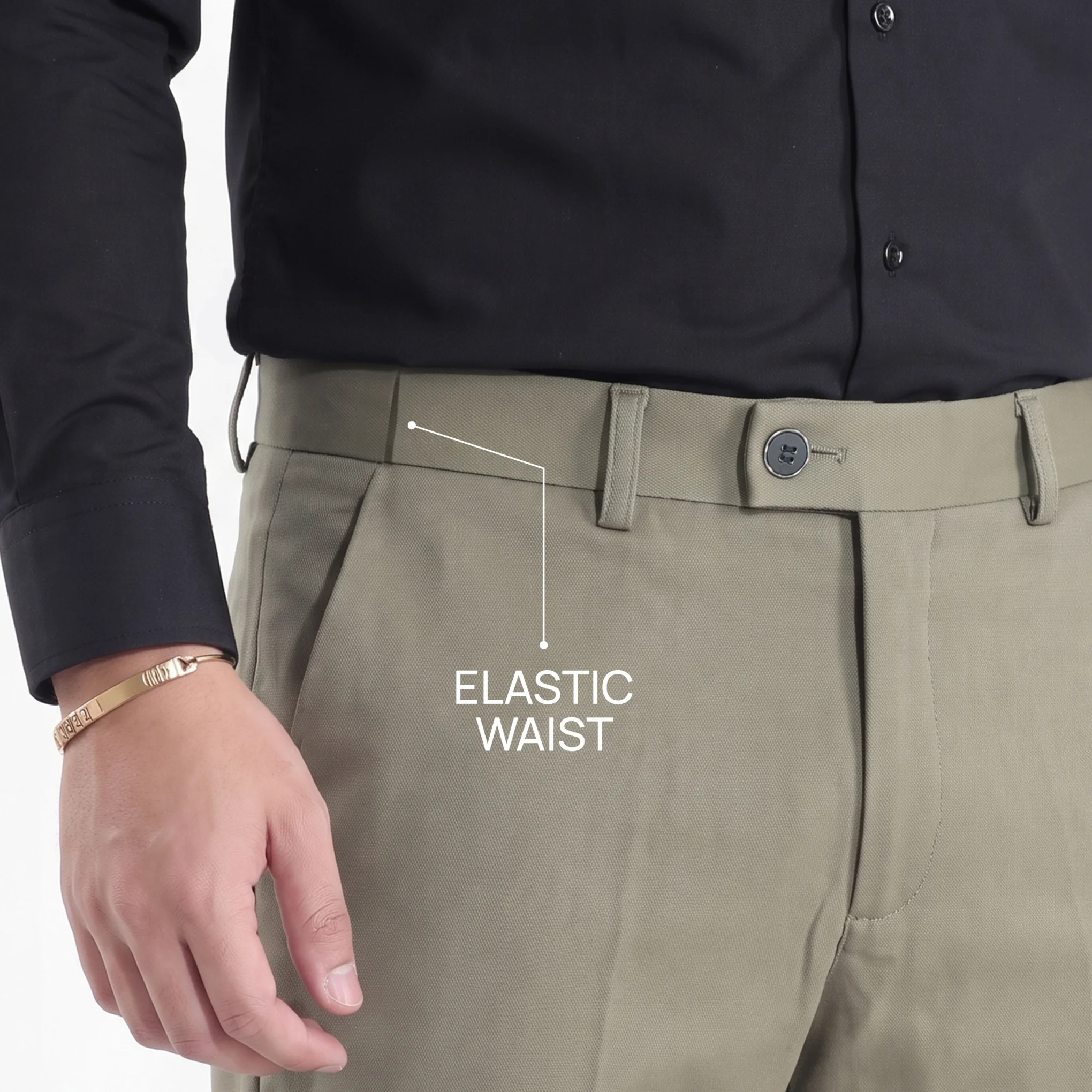 Olive Green Formal Pants - Image 2