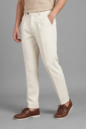 Cream Formal Pants