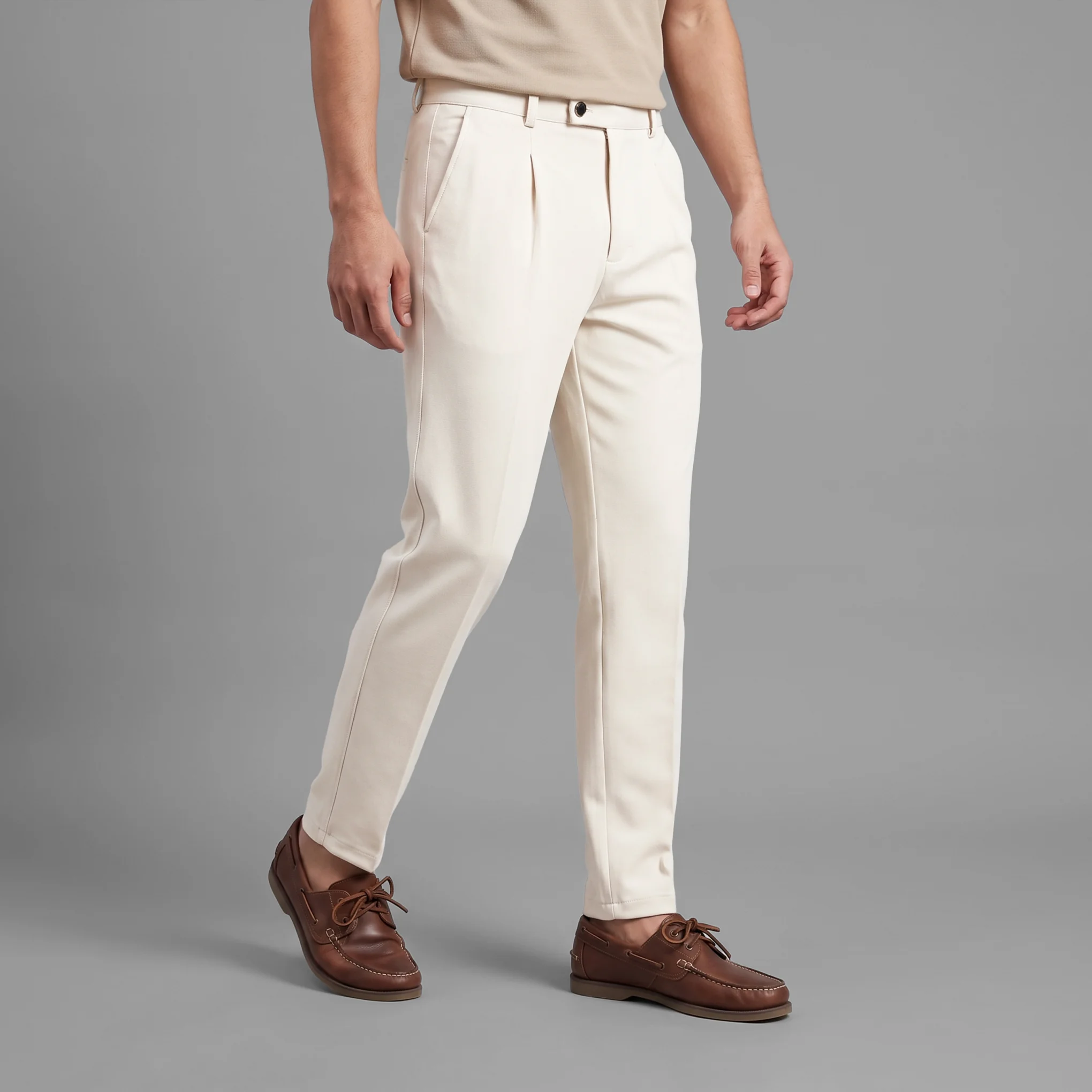 Cream Formal Pants - Image 2