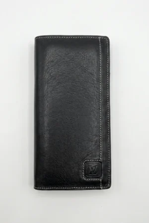 Long Genuine Leather Wallet – Black