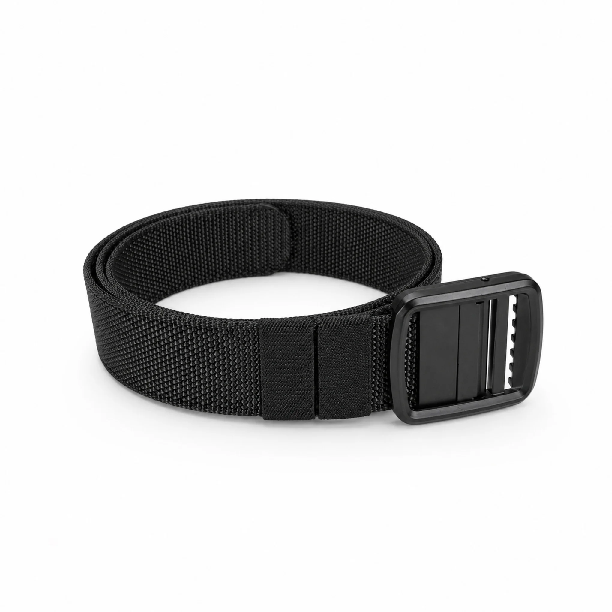 Reversible Woven Nylon Webbing Belt – Black - Image 4