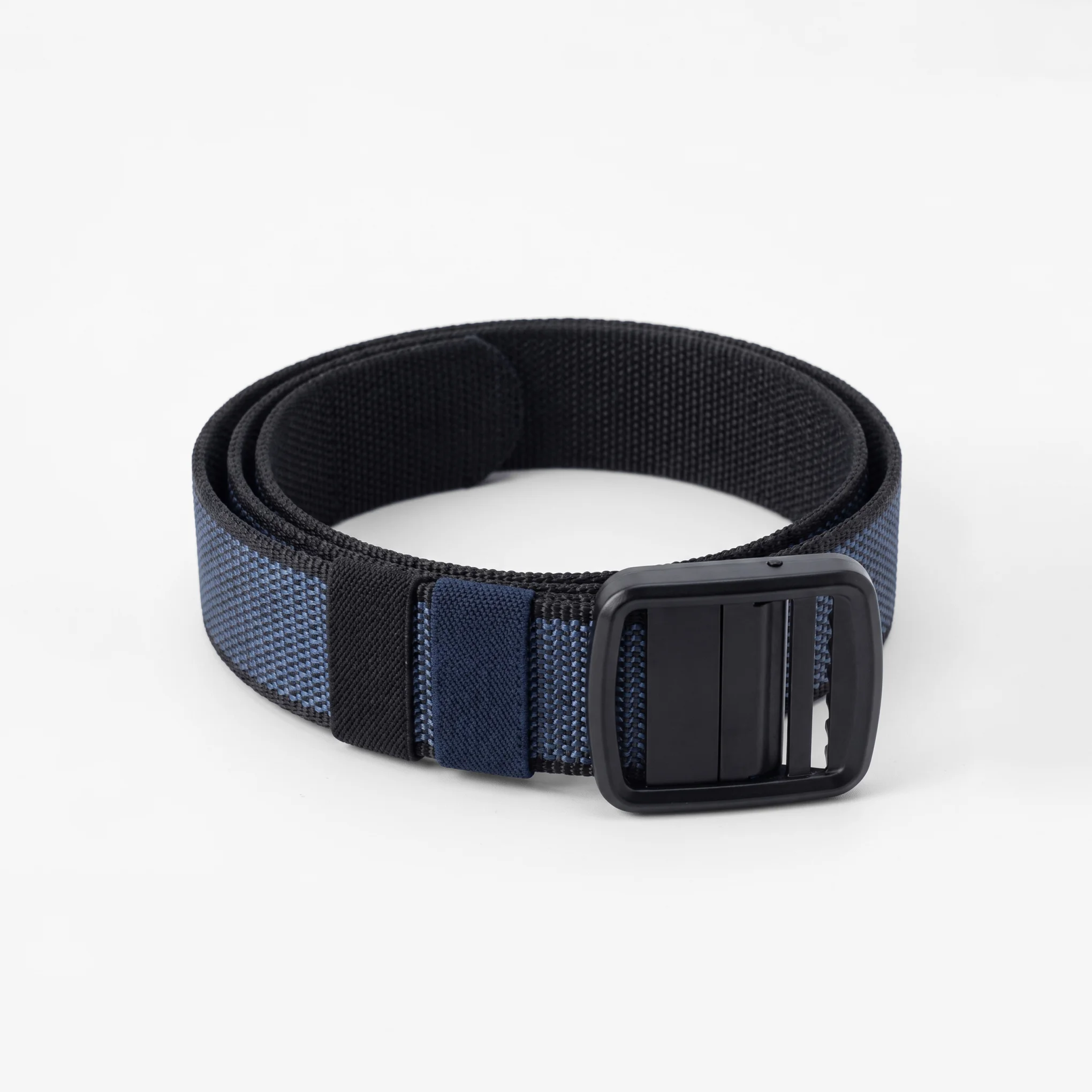 Reversible Woven Nylon Webbing Belt – Blue & Black - Image 5