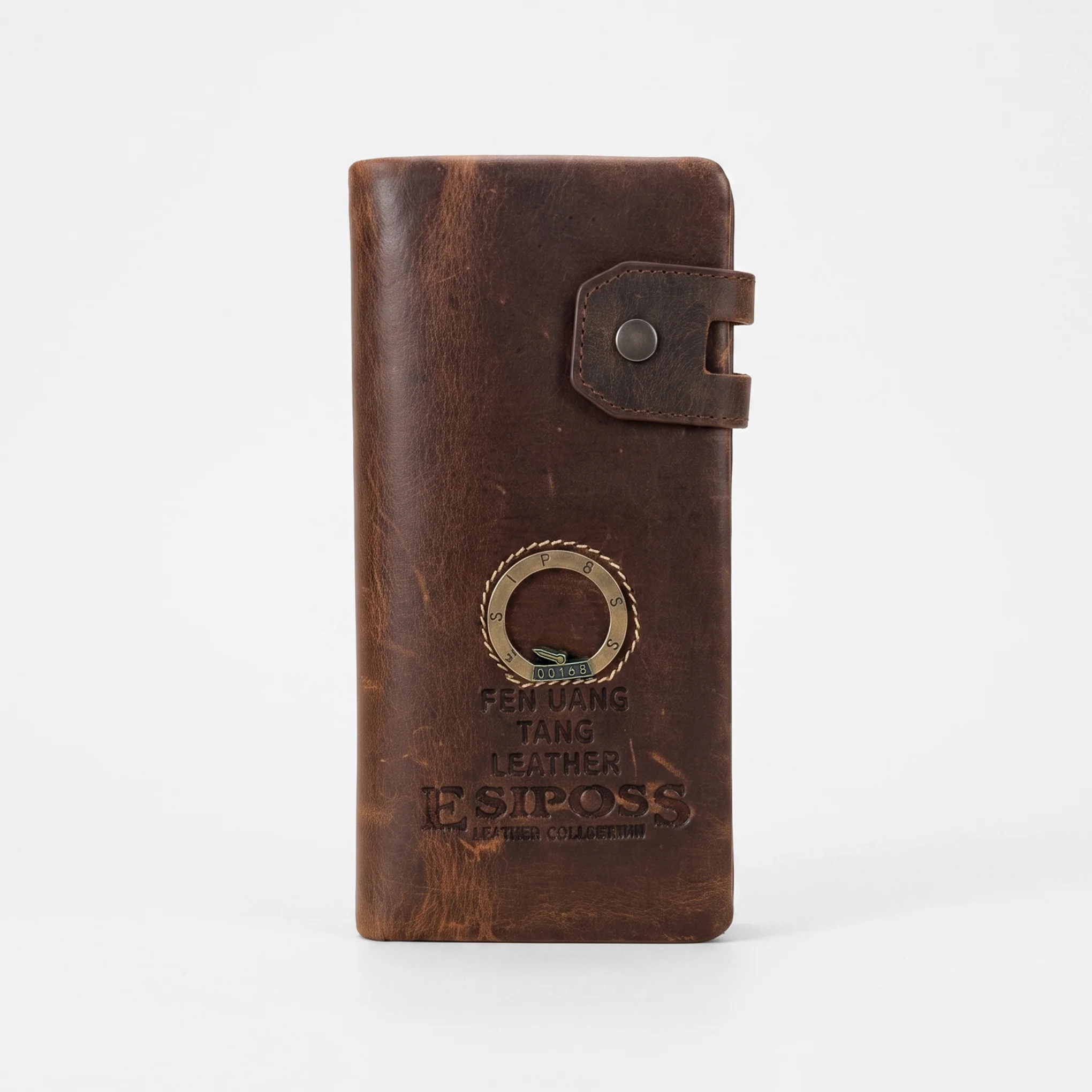 Genuine Leather Long Wallet — Coffee Brown - Image 5