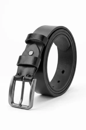 Premium Genuine Leather Belt – Black