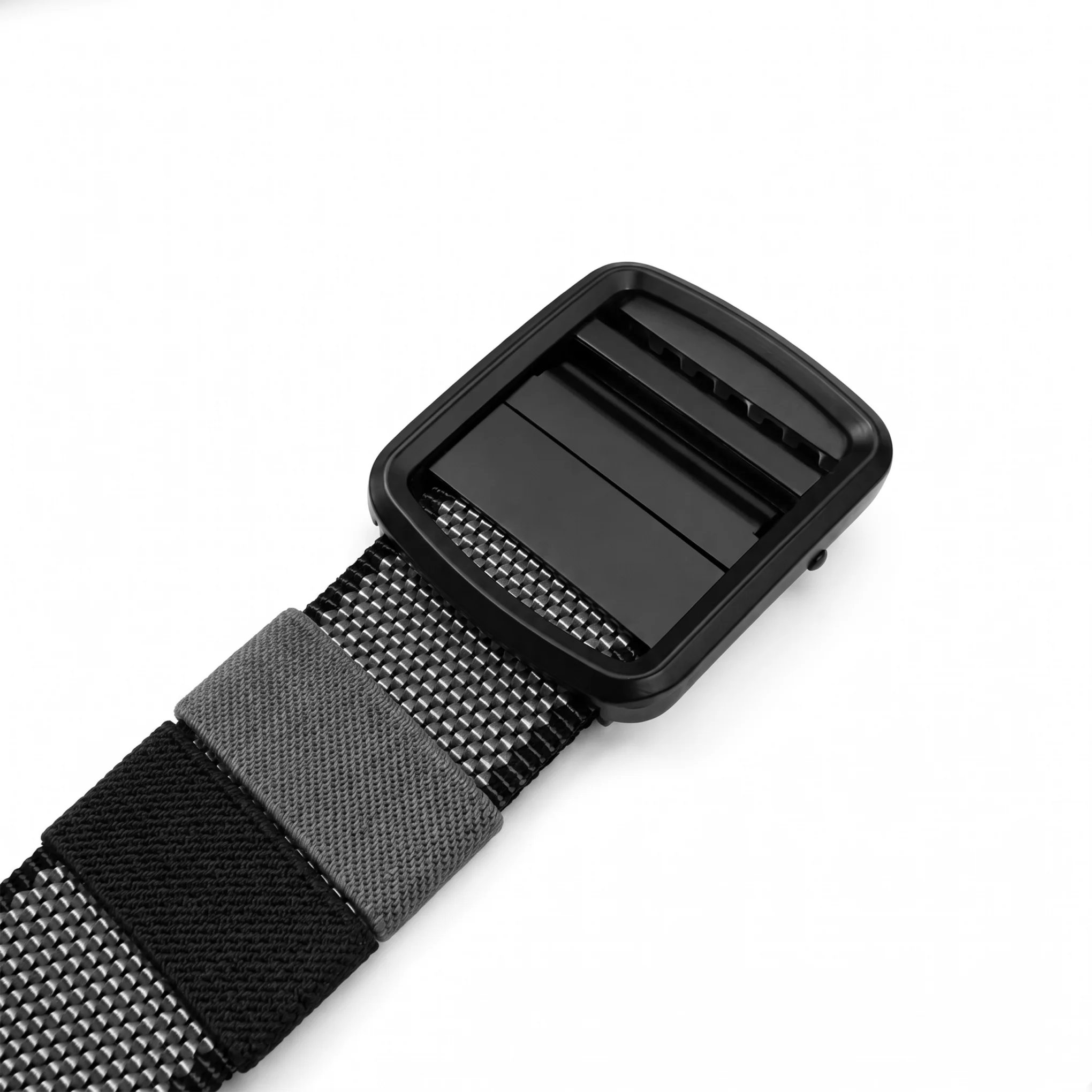 Reversible Woven Nylon Webbing Belt – Ash & Black - Image 3