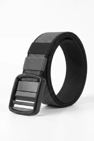 Reversible Woven Nylon Webbing Belt – Ash & Black