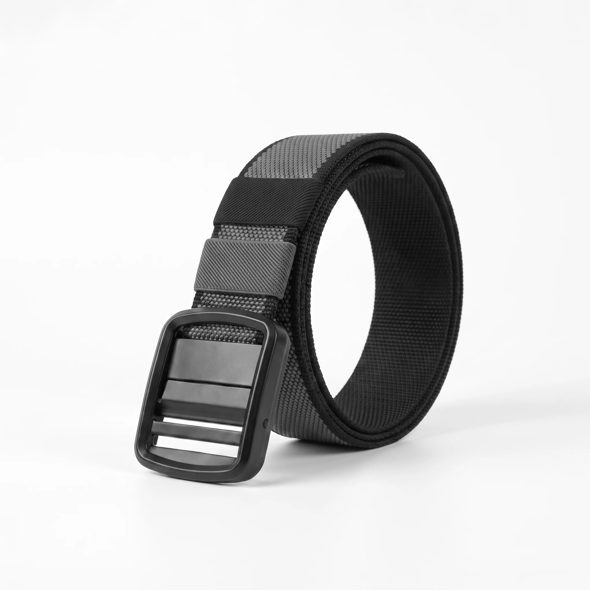 Reversible Woven Nylon Webbing Belt – Ash & Black
