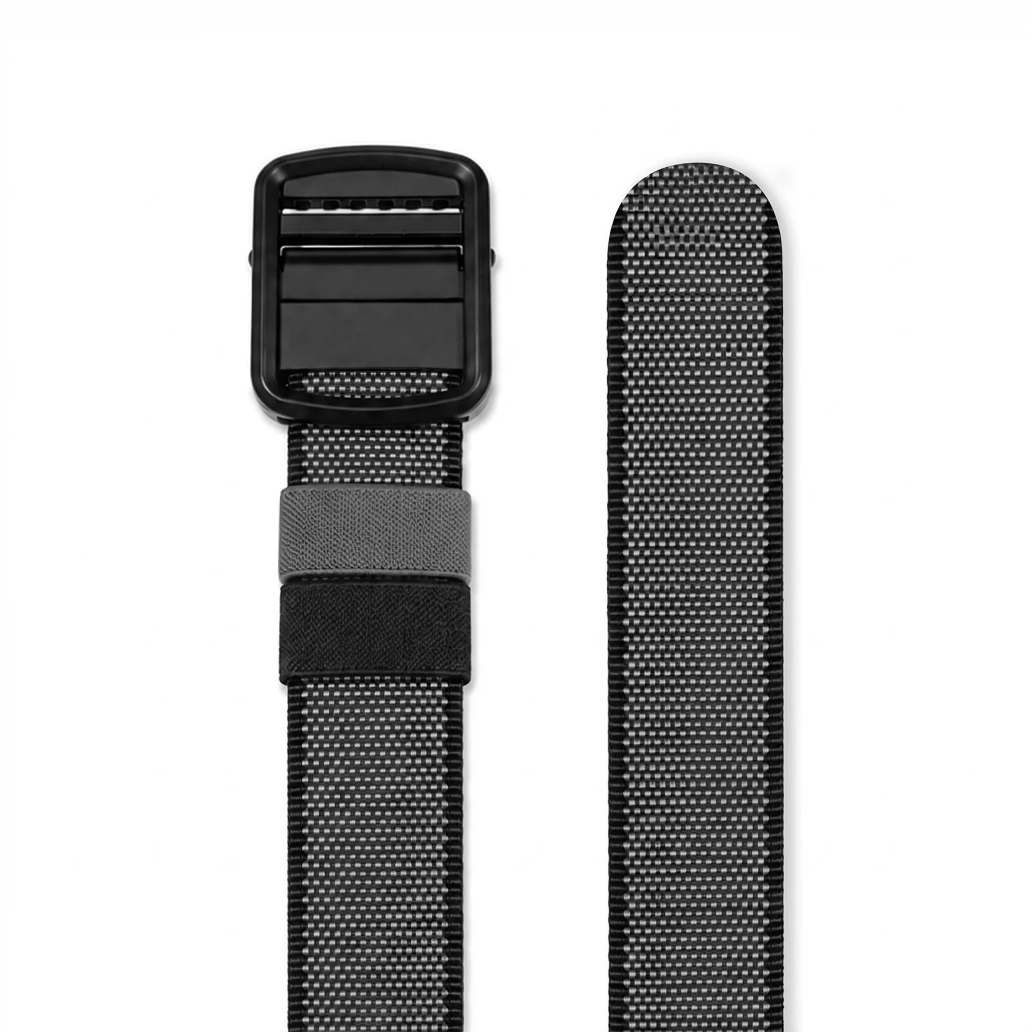 Reversible Woven Nylon Webbing Belt – Ash & Black - Image 2
