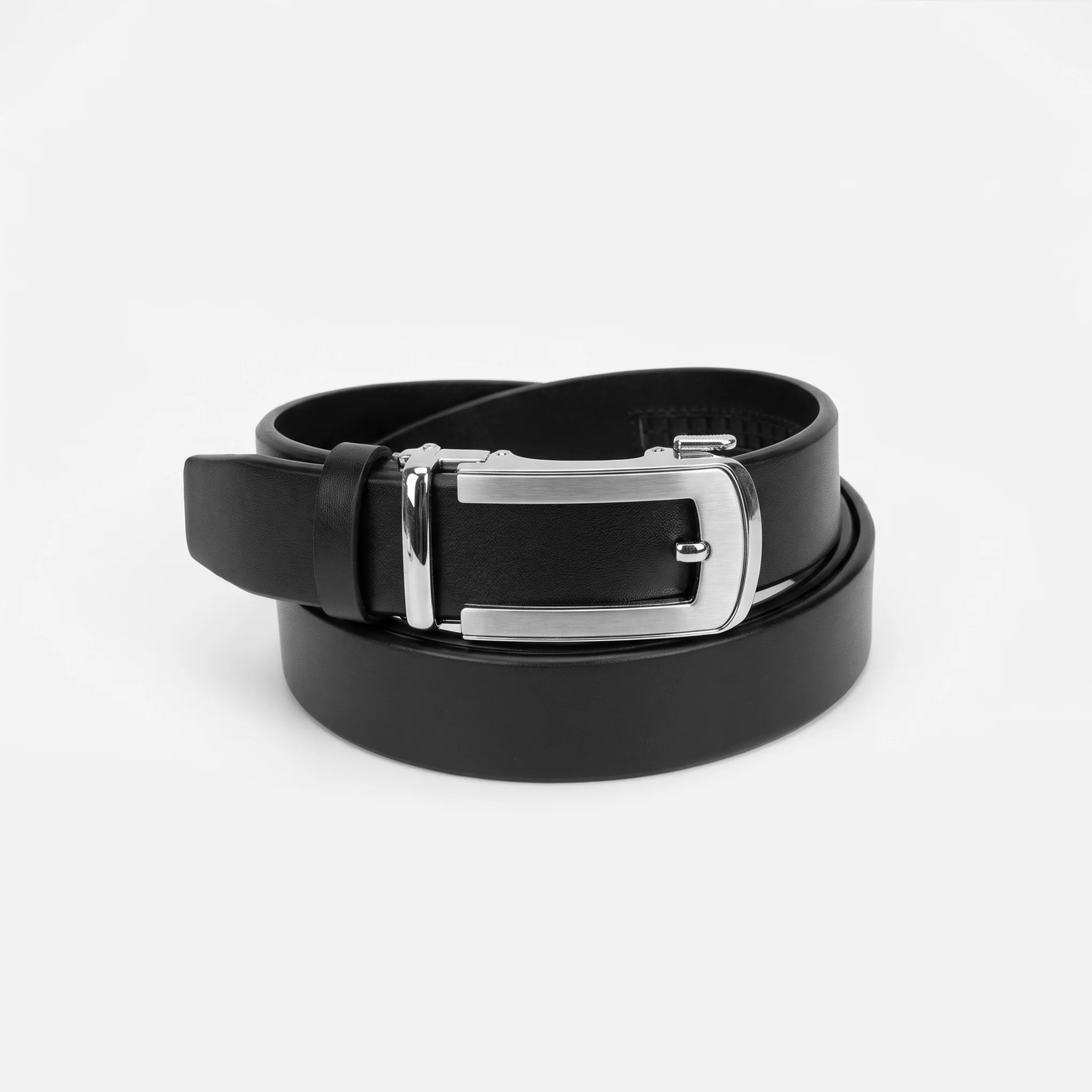 Men's Genuine Leather Automatic Buckle Belt — Classic Black