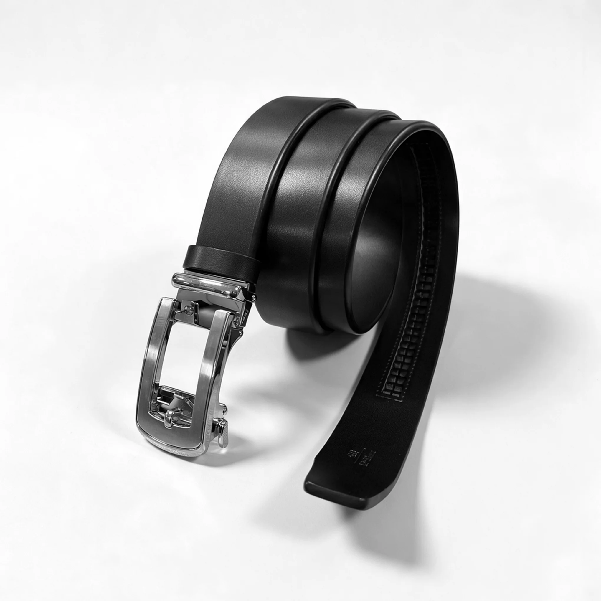 Men's Genuine Leather Automatic Buckle Belt — Classic Black - Image 3