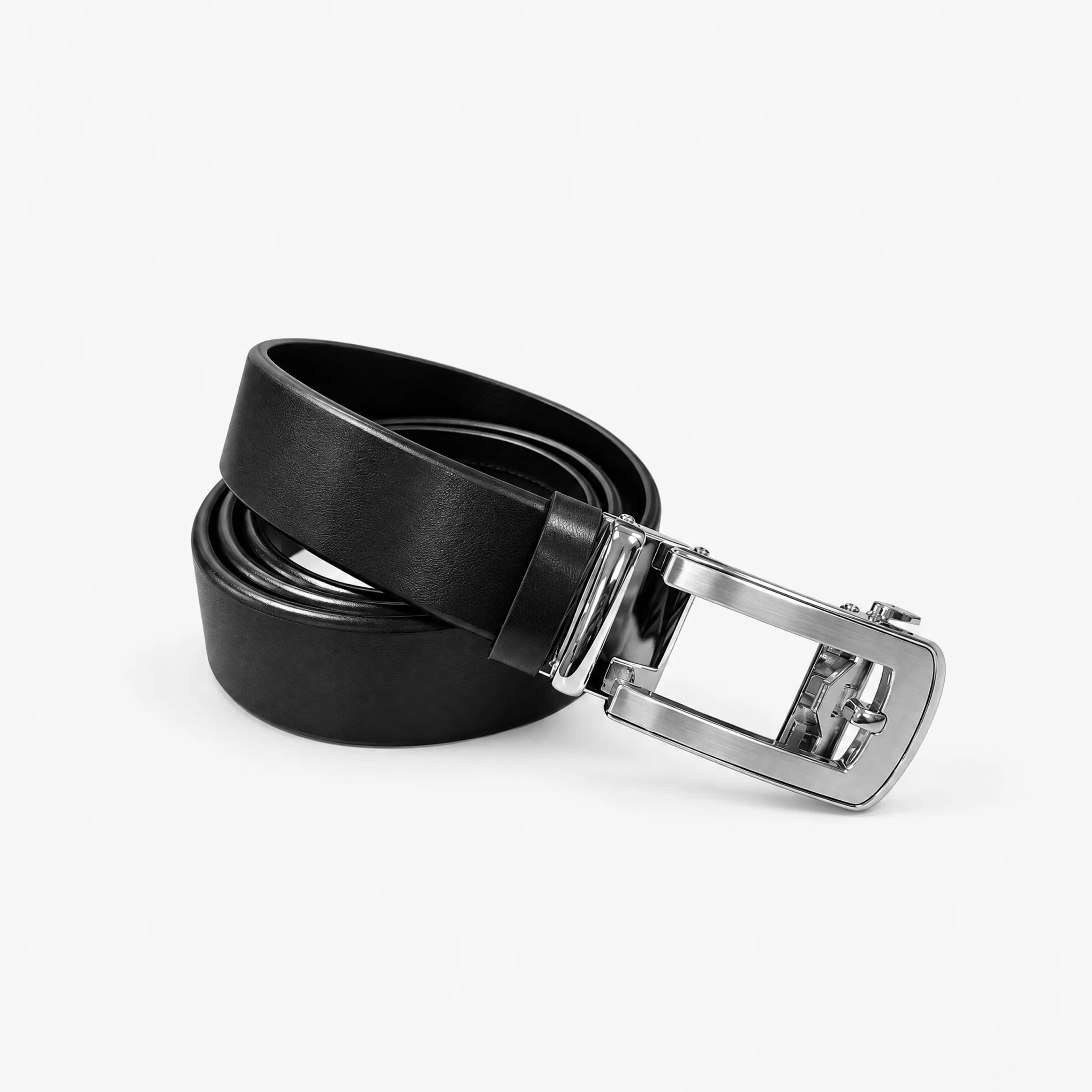 Men's Genuine Leather Automatic Buckle Belt — Classic Black - Image 2